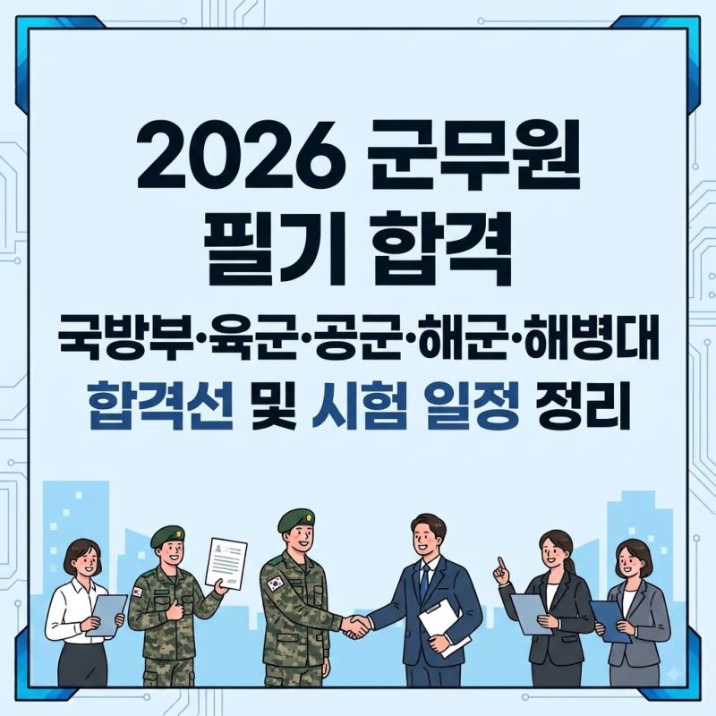 [2026 군무원 필기 합격] 국방부·육군·공군·해군·해병대 합격선 및 시험 일정 정리