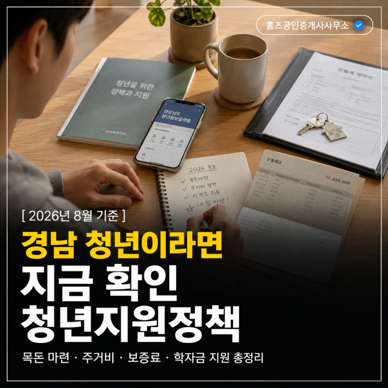 2026년 8월 경남 청년 지원정책 총정리｜청년통장·주거비·지원금 신청방법