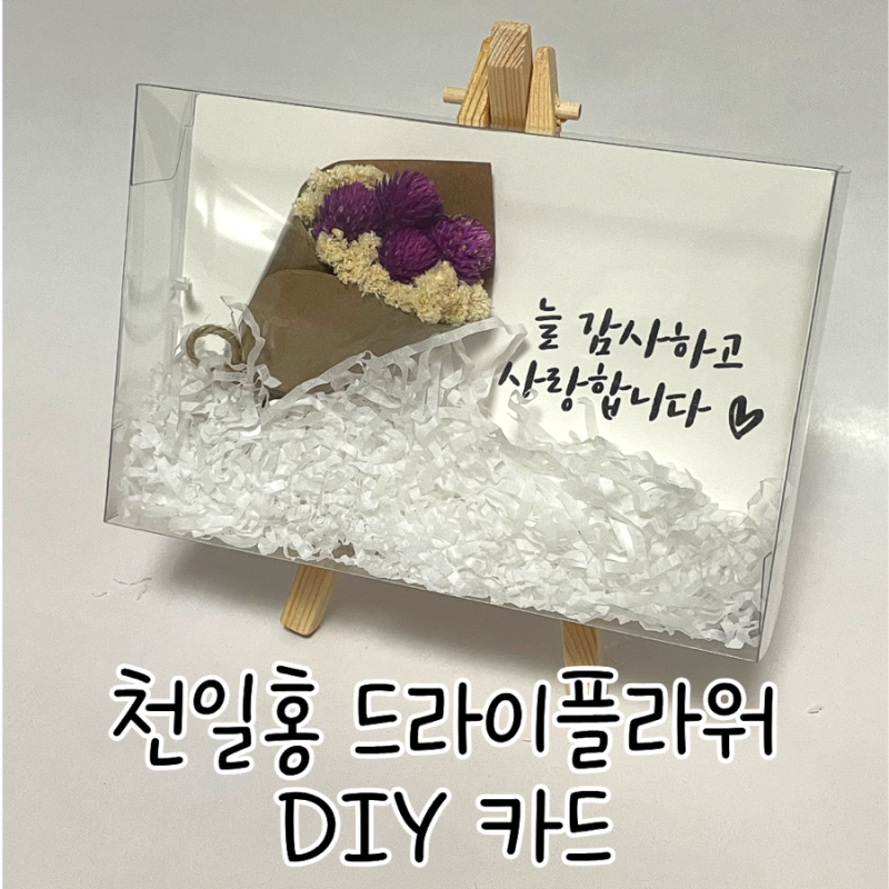 부모님 감사편지 선물 추천 천일홍 드라이플라워 DIY 카드