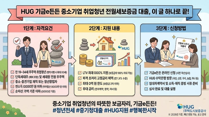 기업e든든 중소기업 취업청년 전월세보증금 대출