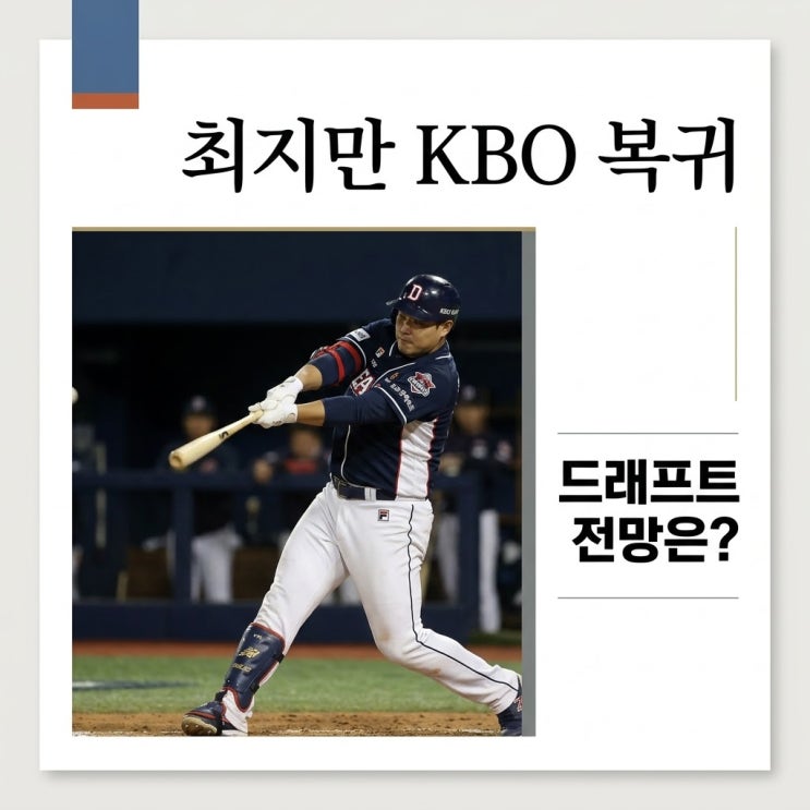 <b>최지만 KBO</b> 드래프트: 35세 복귀, 상위 지명 가능성은?