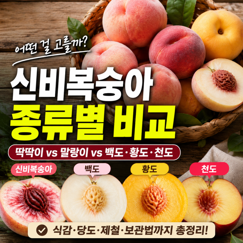 신비복숭아 복숭아 종류 고르기, 딱딱이부터 말랑이 거반도 대극천까지