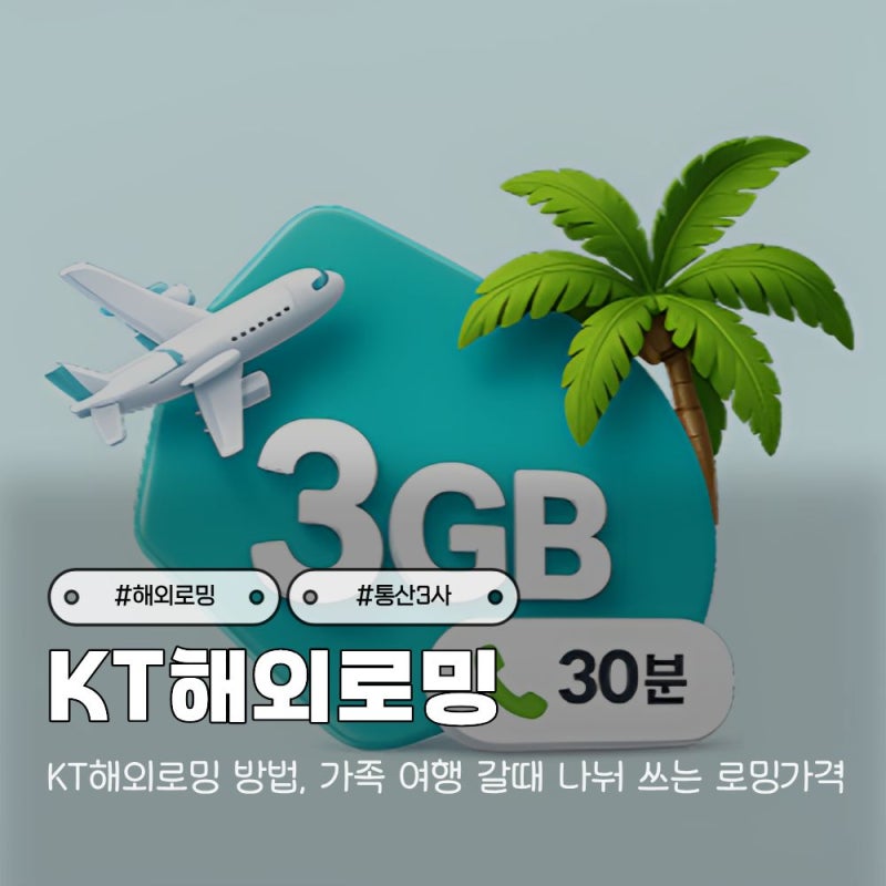 KT해외로밍 방법, 가족 여행 갈때 나눠 쓰는 로밍가격