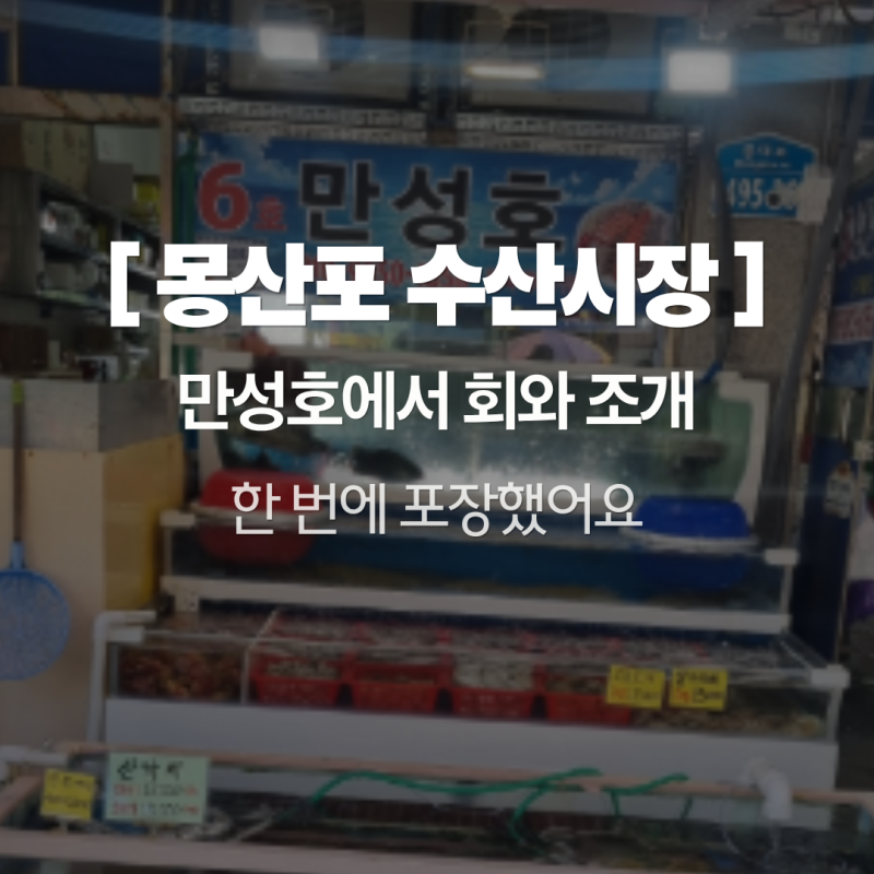 태안 몽산포항 만성호 회와 조개구이 포장 후기