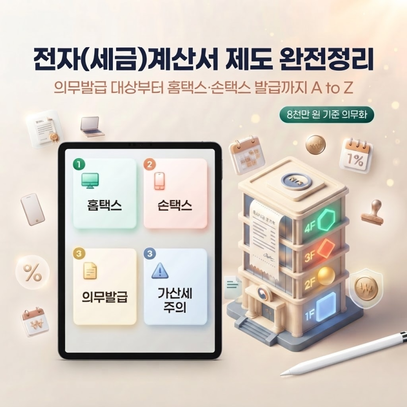 전자(세금)계산서 제도 완전정리 — 의무발급 대상부터 홈택스·손택스 발급까지 A to Z