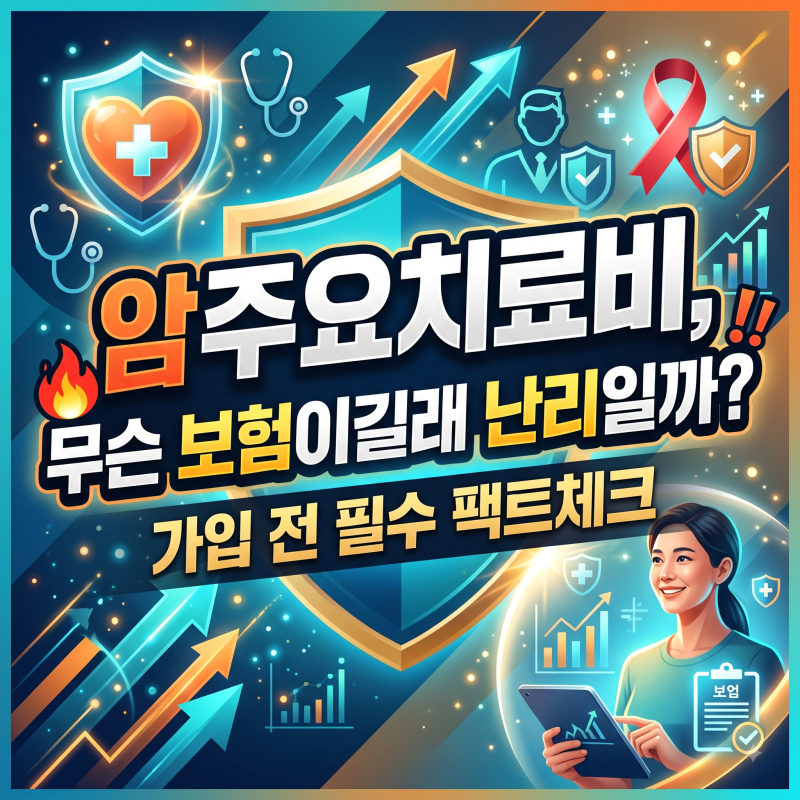 암주요치료비, 무슨 보험이길래 난리일까? 가입 전 필수 팩트체크