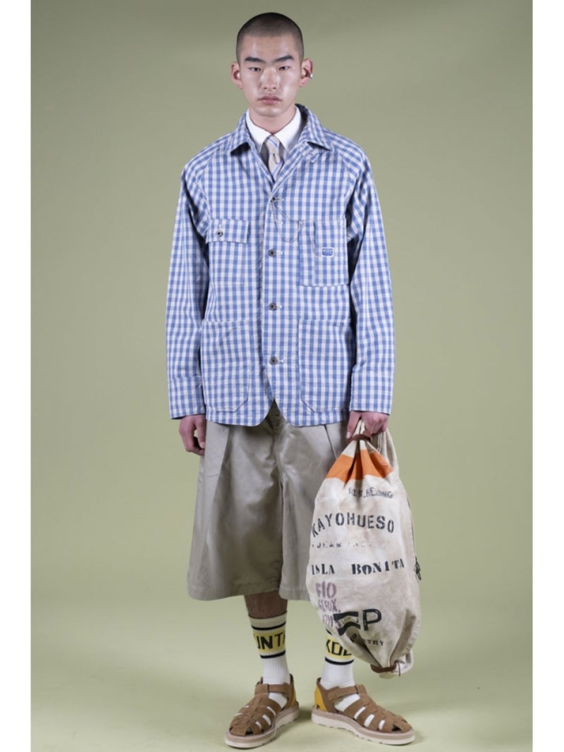캐피탈 OX 깅엄 CACTUS 커버올 자켓 KAPITAL OX Gingham CACTUS Coverall