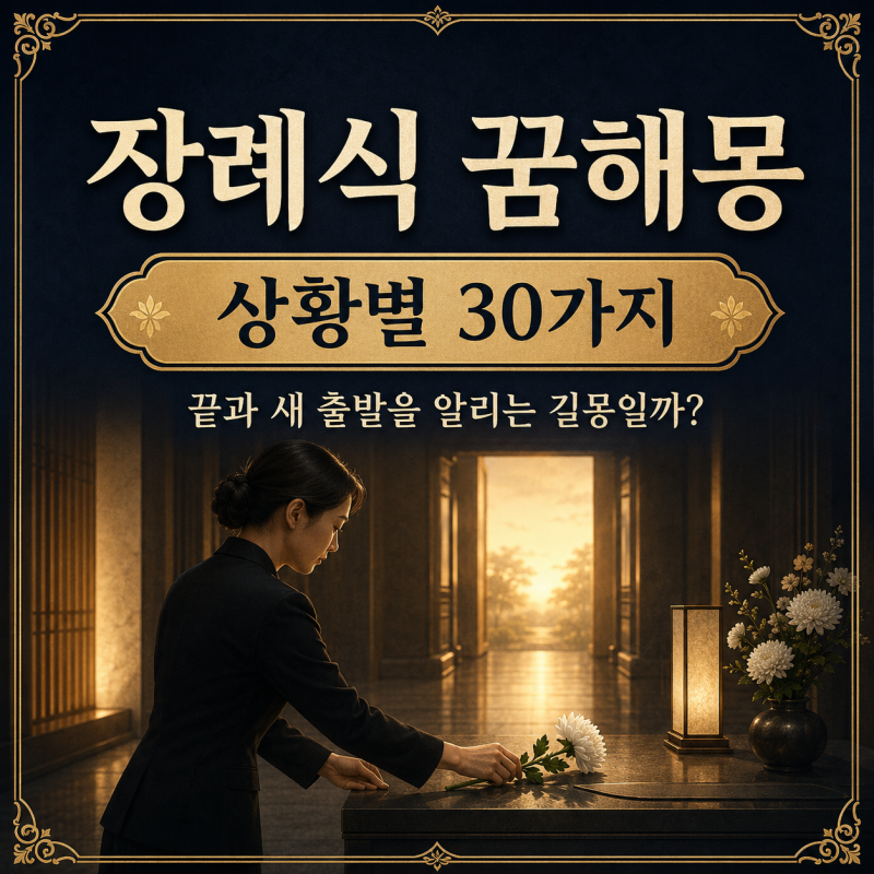 장례식 꿈해몽 상황별 30가지｜장례식에 가는 꿈은 끝과 새 출발을 알리는 길몽일까?