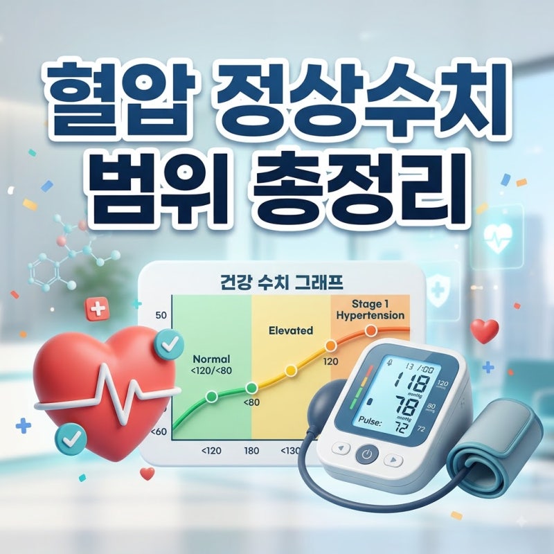 혈압 정상수치 범위 총정리: 연령별 기준표부터 저혈압, 정상 맥박수까지