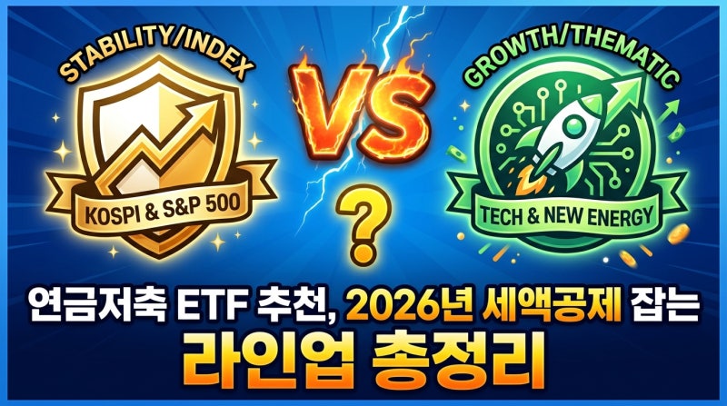 연금저축 ETF 추천, 2026년 세액공제 잡는 라인업 총정리