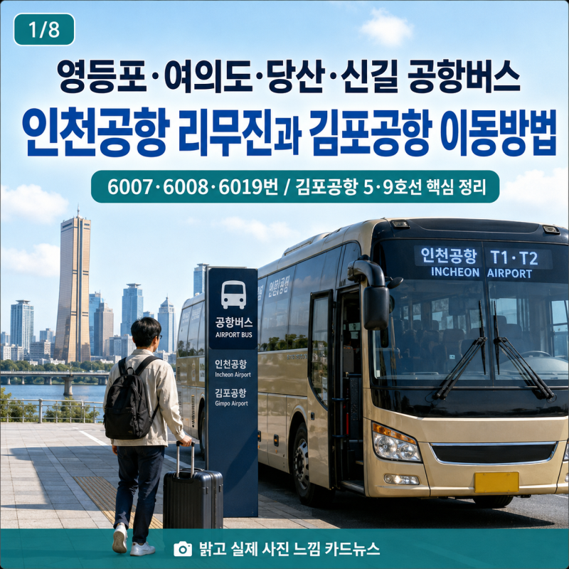 영등포·여의도·당산·신길 공항버스｜인천공항 리무진과 김포공항 이동방법