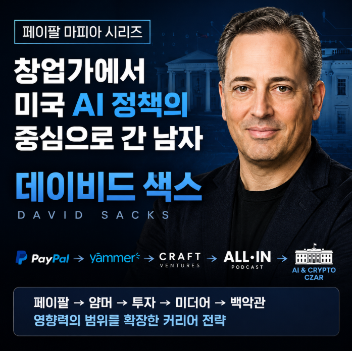 페이팔 마피아 데이비드 색스, 창업가에서 미국 AI 정책의 중심으로 간 남자