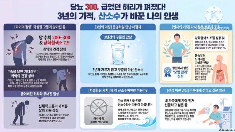 가디언 고농도 산소수를 마시고 당뇨병이 좋아진 사례 체험담을 소개합니다