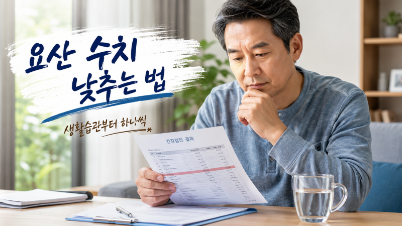 요산 수치 낮추는 법, 음식부터 생활습관까지 이렇게 관리하세요
