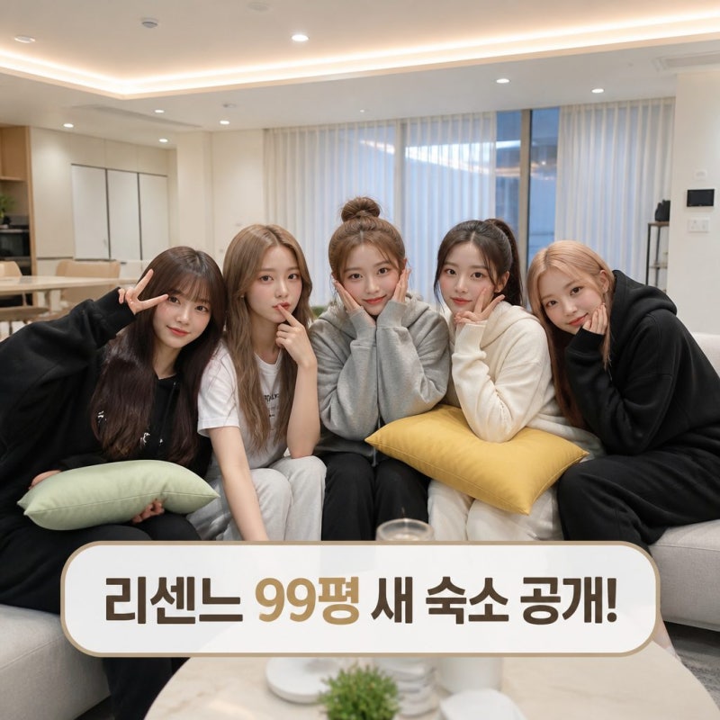 리센느 이사 99평 숙소 화장실 3개 새집 공개