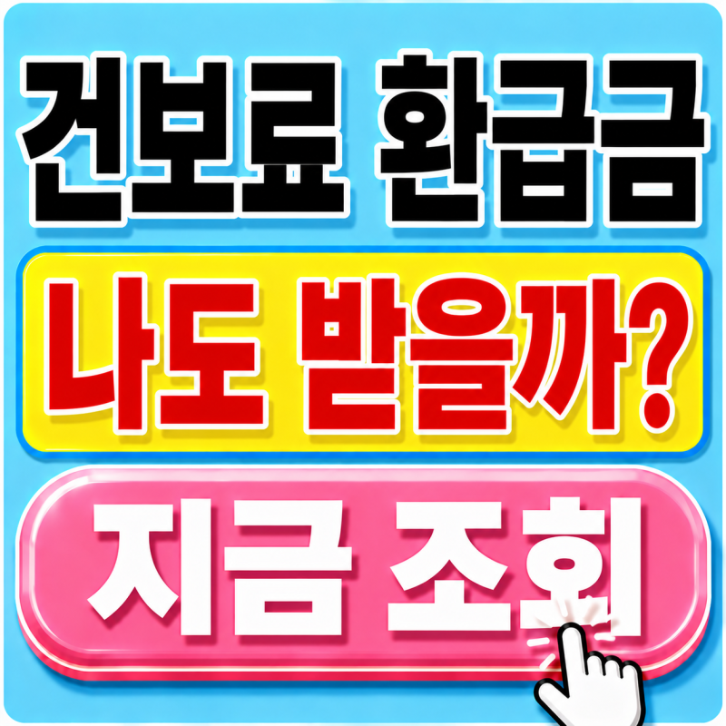 건보료 환급금 조회 방법, 2026년 내가 받을 돈 있는지 확인해봤어요