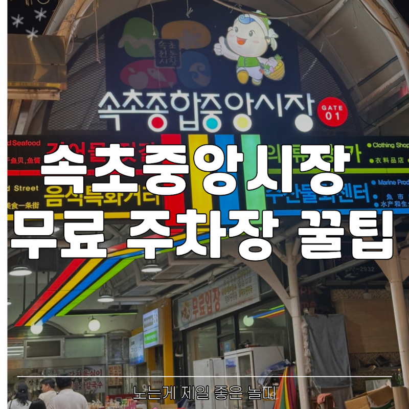 속초중앙시장 주차장 꿀팁 근처 무료 주차장은 어디?