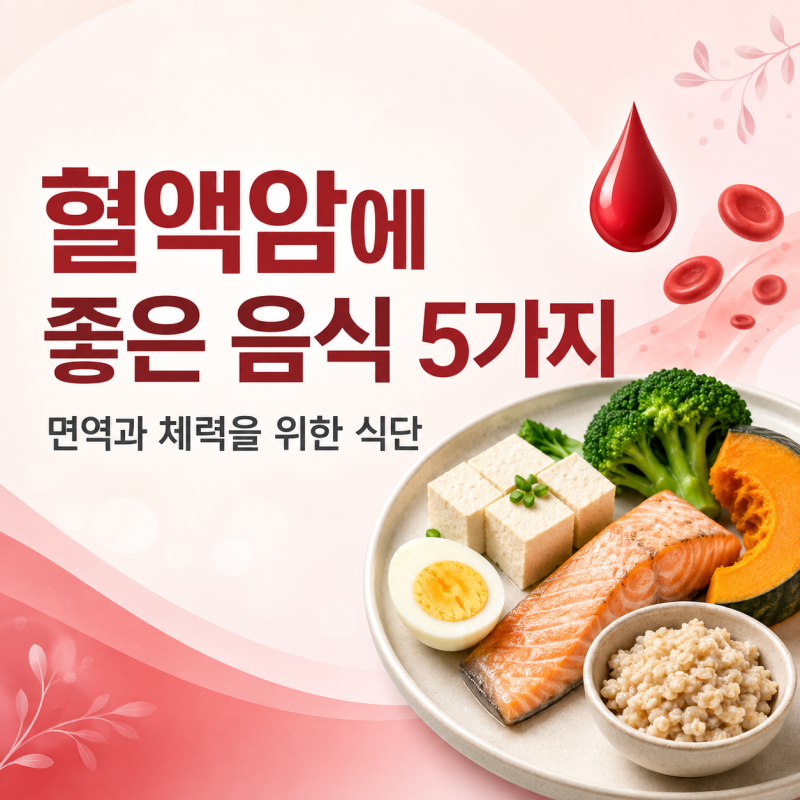 혈액암에 좋은 음식 5가지, 면역과 체력을 위한 식단