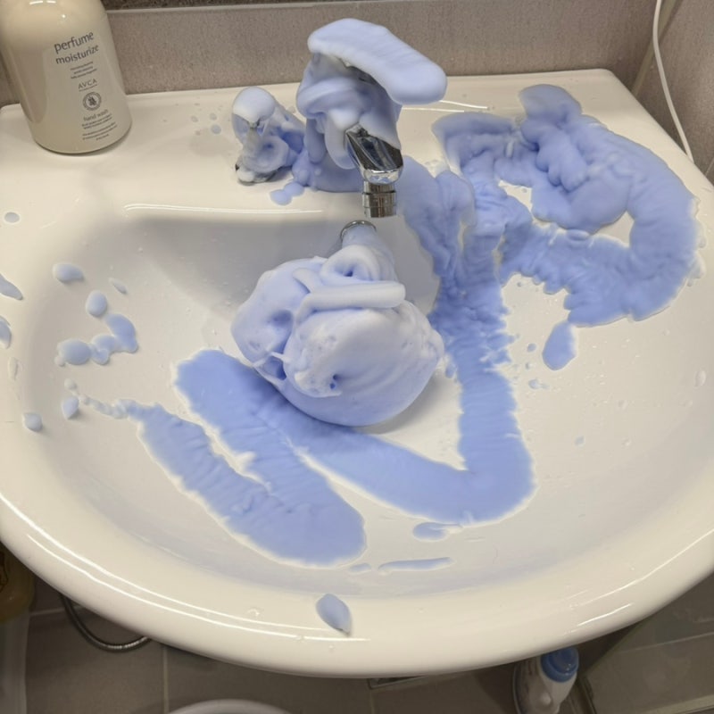 I Live Alone: Choi Ji-soo's Bathroom Cleaning Products - Daiso Foam Type Cleaner Review
