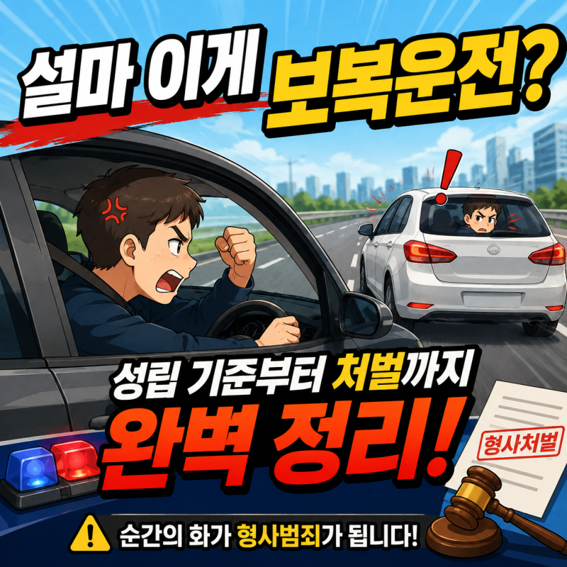 보복운전 기준 억울한 사례, 순간의 경적·진로변경이 범죄가 되는 이유