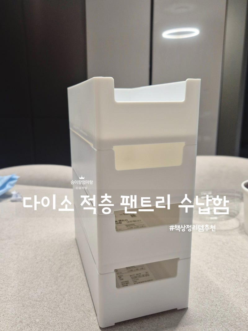 다이소 책상 정리템 추천 적층 팬트리 수납함