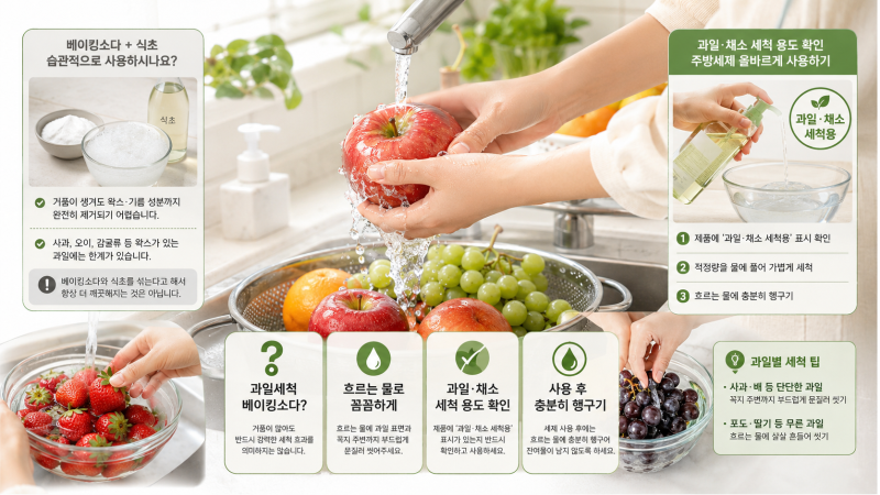 과일세척 베이킹소다? 대신 이것, 더 간편하게 씻는 방법