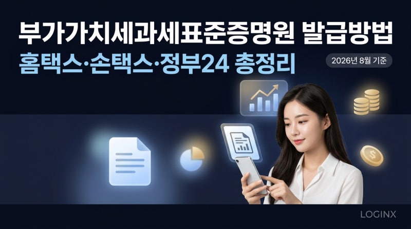 부가가치세과세표준증명원 발급방법, 홈택스·손택스·정부24 대리인은 안 될까