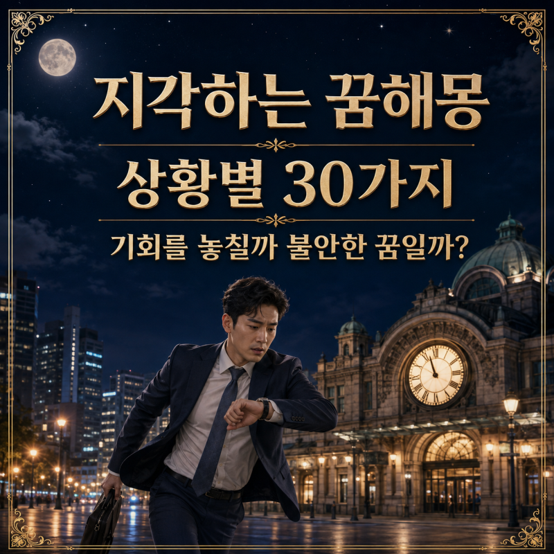 지각하는 꿈해몽 상황별 30가지｜기회를 놓칠까 불안한 꿈일까?