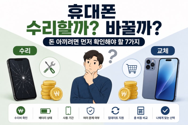 휴대폰 수리할까 바꿀까? 돈 아끼려면 먼저 확인해야 할 7가지