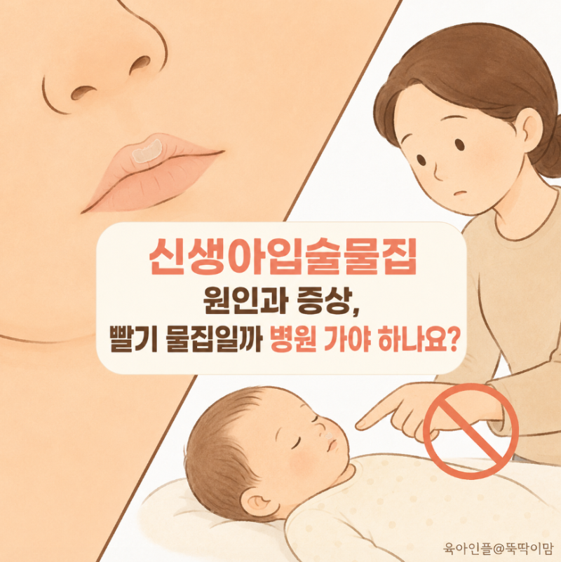 신생아입술물집 원인과 증상, 빨기 물집일까 병원 가야 하나요?