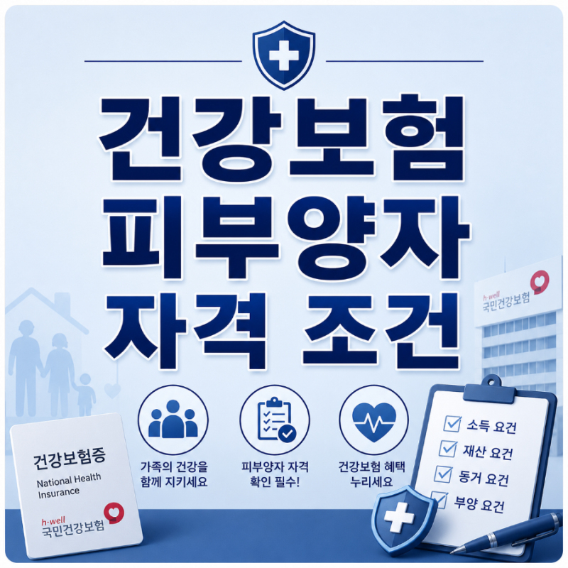 [건강보험 피부양자 자격 조건] 소득, 재산 기준부터 등록 방법, 자격 상실까지 총정리