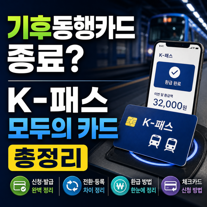 K-패스 모두의카드 신청 발급 완벽정리(+전환 등록 차이 홈페이지 환급 체크카드 신청방법)
