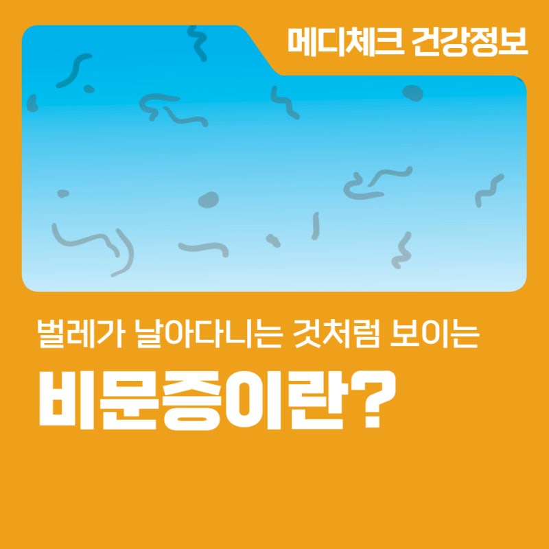 눈앞에 벌레가 날아다니는 것처럼 보이는 비문증이란?