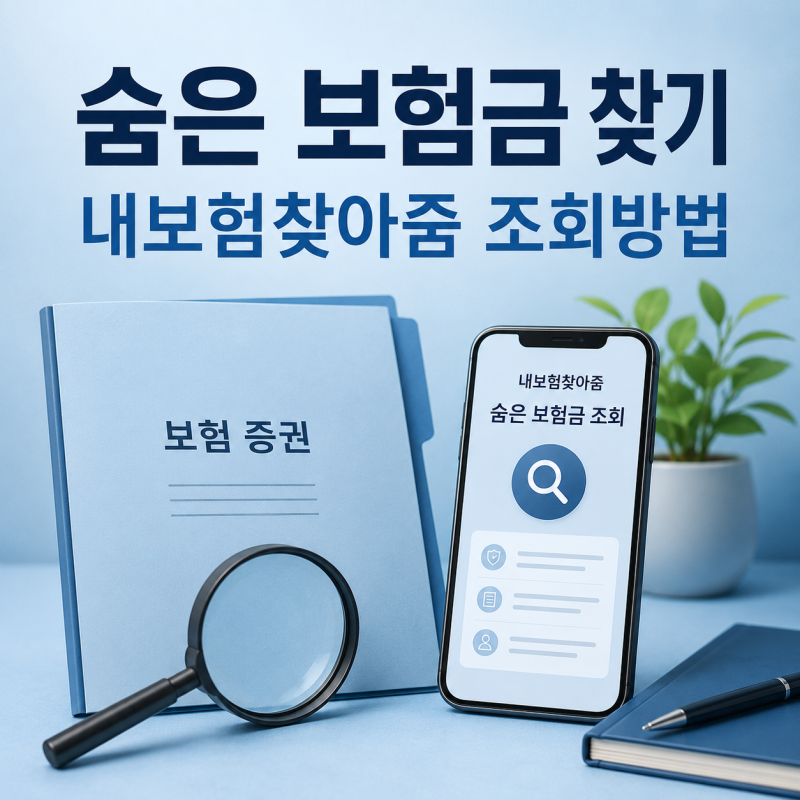 숨은 보험금 찾기, 내보험찾아줌에서 가입내역과 미청구보험금 조회