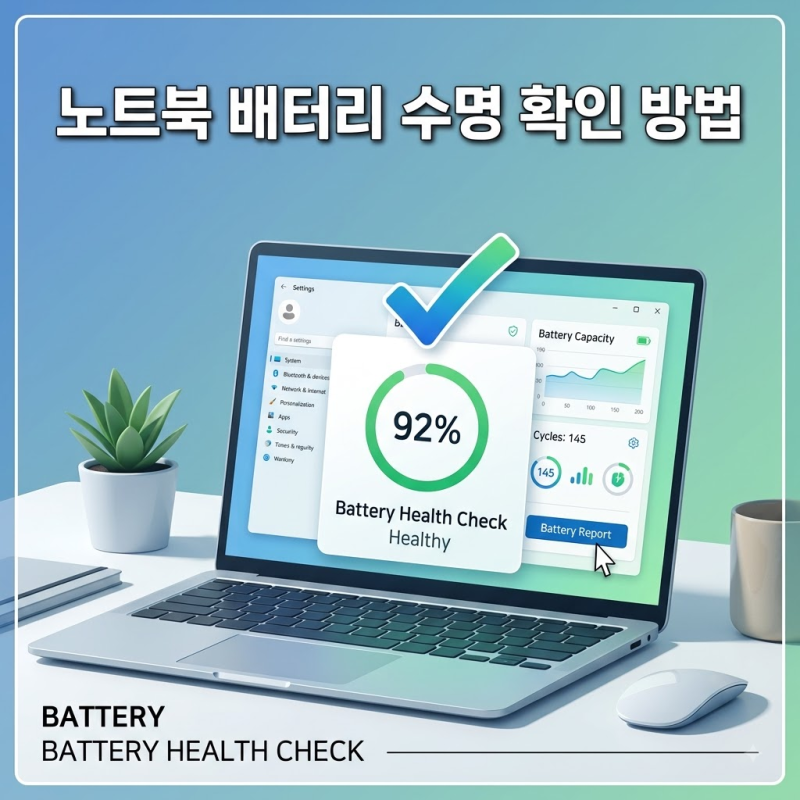 노트북 배터리 수명 확인 방법 (CMD 명령어 하나로 1초 만에 점검)