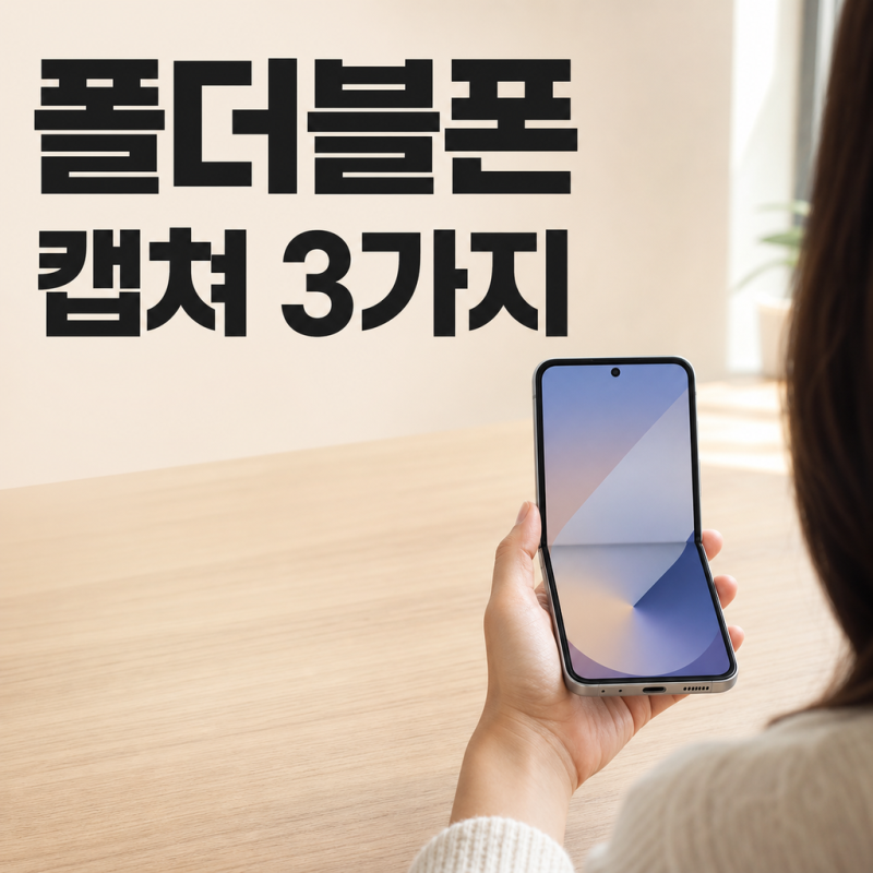 삼성 폴더블폰 캡쳐방법 3가지와 안 될 때 볼 설정 경로