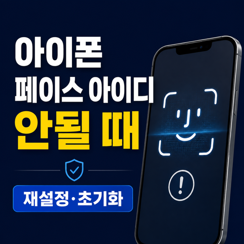 아이폰 페이스 아이디 안됨 재설정 및 초기화 하는 방법 총정리