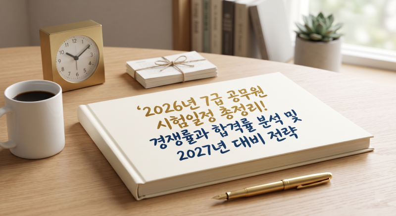 2026년 7급 공무원 시험일정 총정리! 경쟁률과 합격률 분석 및 2027년 대비 전략