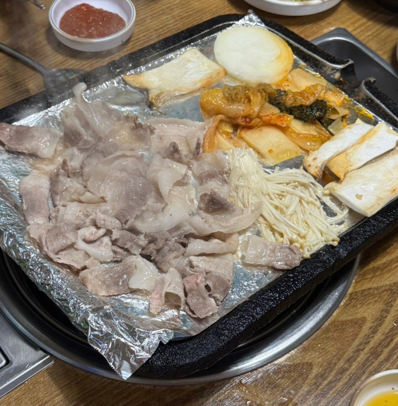 광주 우산동 말바우시장 노포 삼겹살 맛집 웰빙대패삼겹살 우리 가족 최애 고기집
