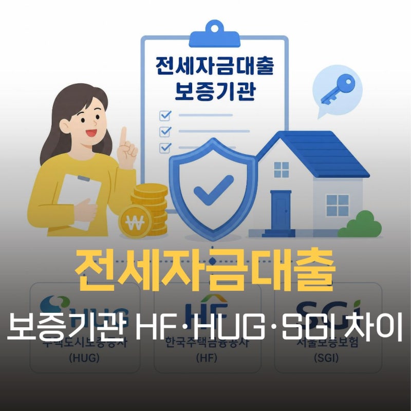 전세대출 보증기관 비교, HF·HUG·SGI 차이 한 번에 정리
