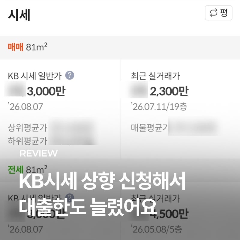 내집마련 #04 | KB시세 상향 요청해서 보금자리론 대출한도 늘린 후기