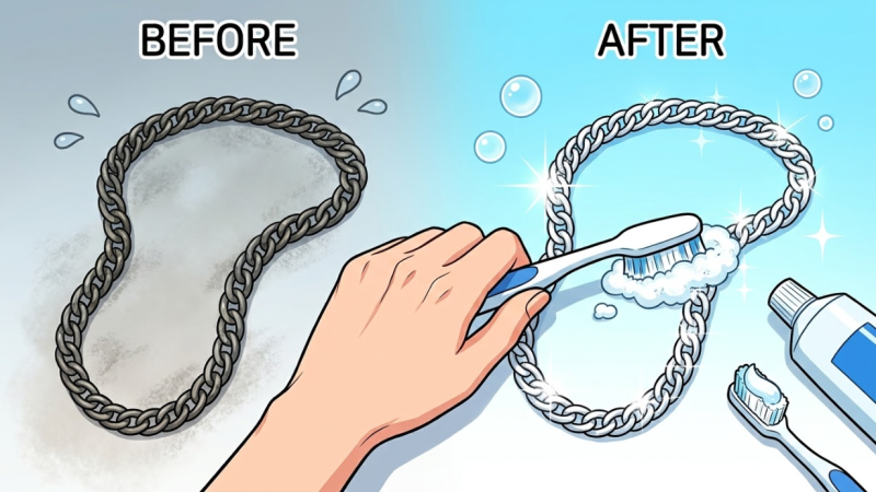 여름철 변색된 은목걸이 치약으로 5분 만에 되살리는 세척 꿀팁