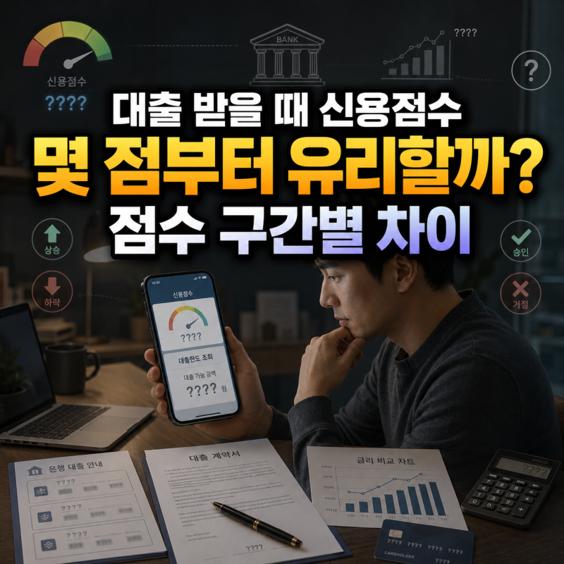 대출 받을 때 신용점수 몇 점부터 유리할까? 점수 구간별 차이