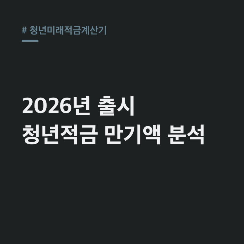 청년미래적금계산기: 2026년 혜택, 원금/이자/기여금 실제 만기금액