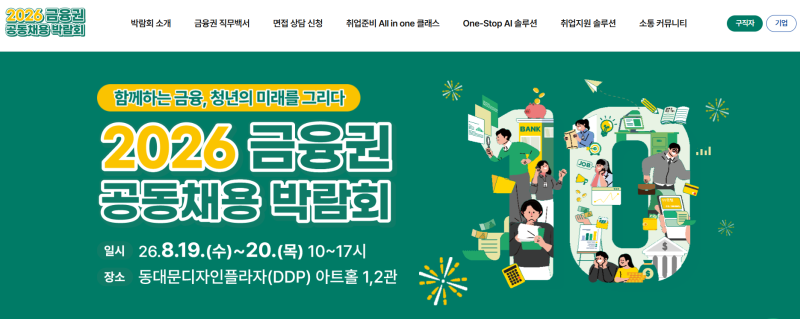 2026 금융권 공동채용 박람회, 참가방법/일정