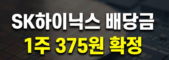 "SK하이닉스 배당금" 확정: 1주당 375원 지급일과 특별배당 총정리