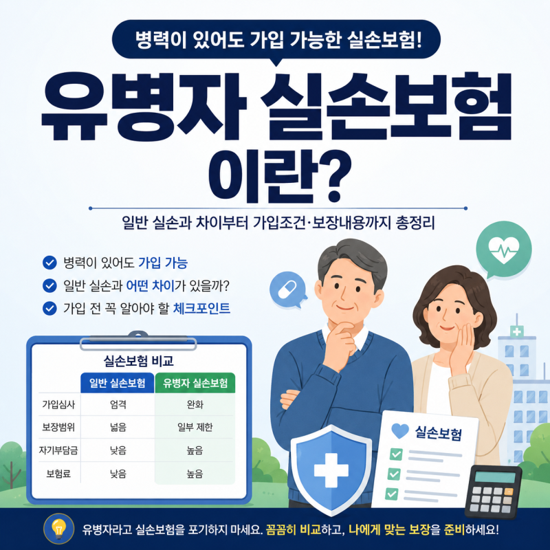 유병자 실손보험이란? 일반 실손과 차이부터 가입 전 확인사항까지