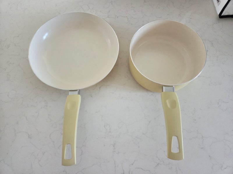 [내돈내산] 다이소 추천템! 가성비 끝판왕 아이보리 직화 세라믹 후라이팬·편수냄비 (내구성....