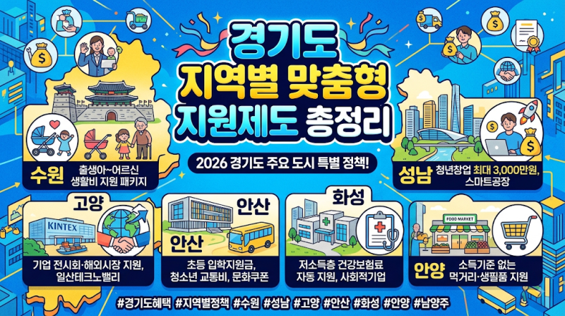 같은 경기도인데 이런 정책이? 지역별로 다른 특별한 지원제도 총정리
