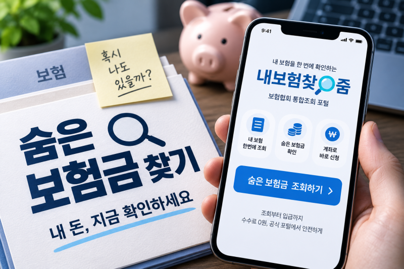 숨은 보험금 찾기 전화·문자 사기일까? 수수료 0원으로 5분 만에 조회하는 법